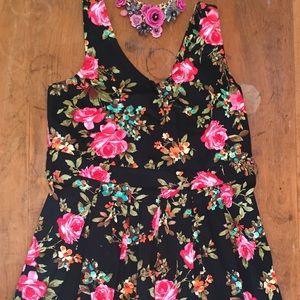 Ixia Baby Doll Floral Print Dress